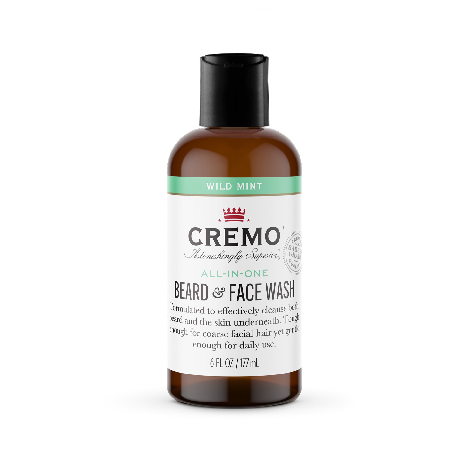 slide 1 of 7, Cremo Astonishingly Superior All-in-One Mint Blend Beard & Face Wash 6 oz, 6 oz