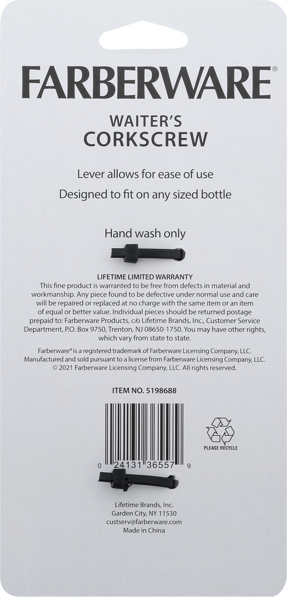 slide 5 of 9, Farberware Professional Waiter’s Corkscrew 1 ea, 1 ct