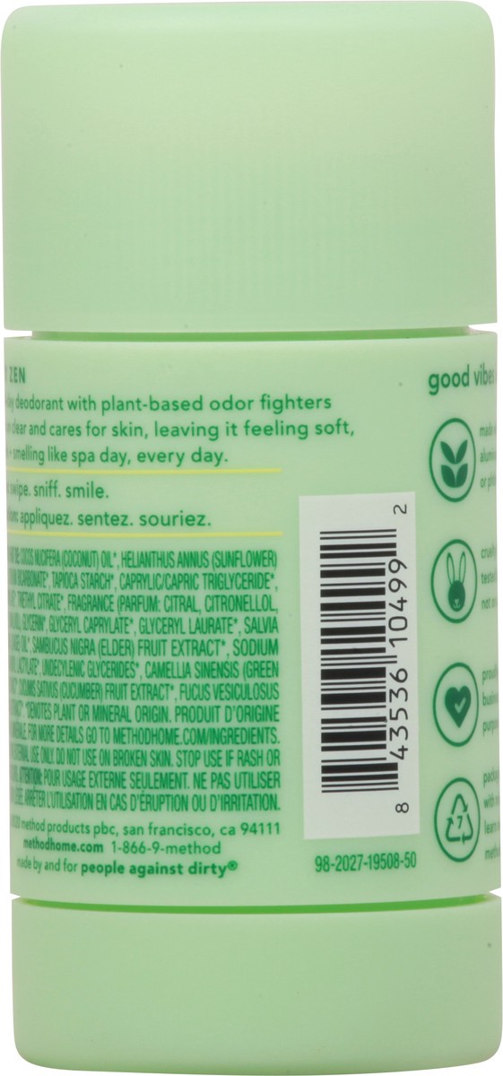 slide 5 of 9, Method Deodorant, Daily Zen, 2.65 Ounces, 2.65 oz