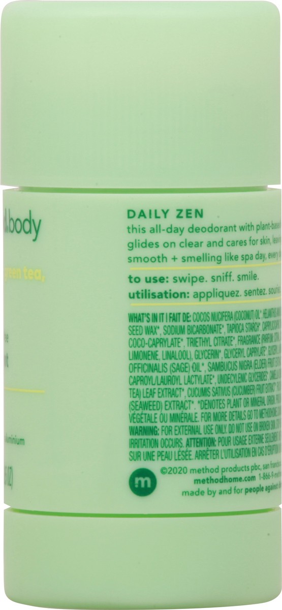 slide 7 of 9, Method Deodorant, Daily Zen, 2.65 Ounces, 2.65 oz