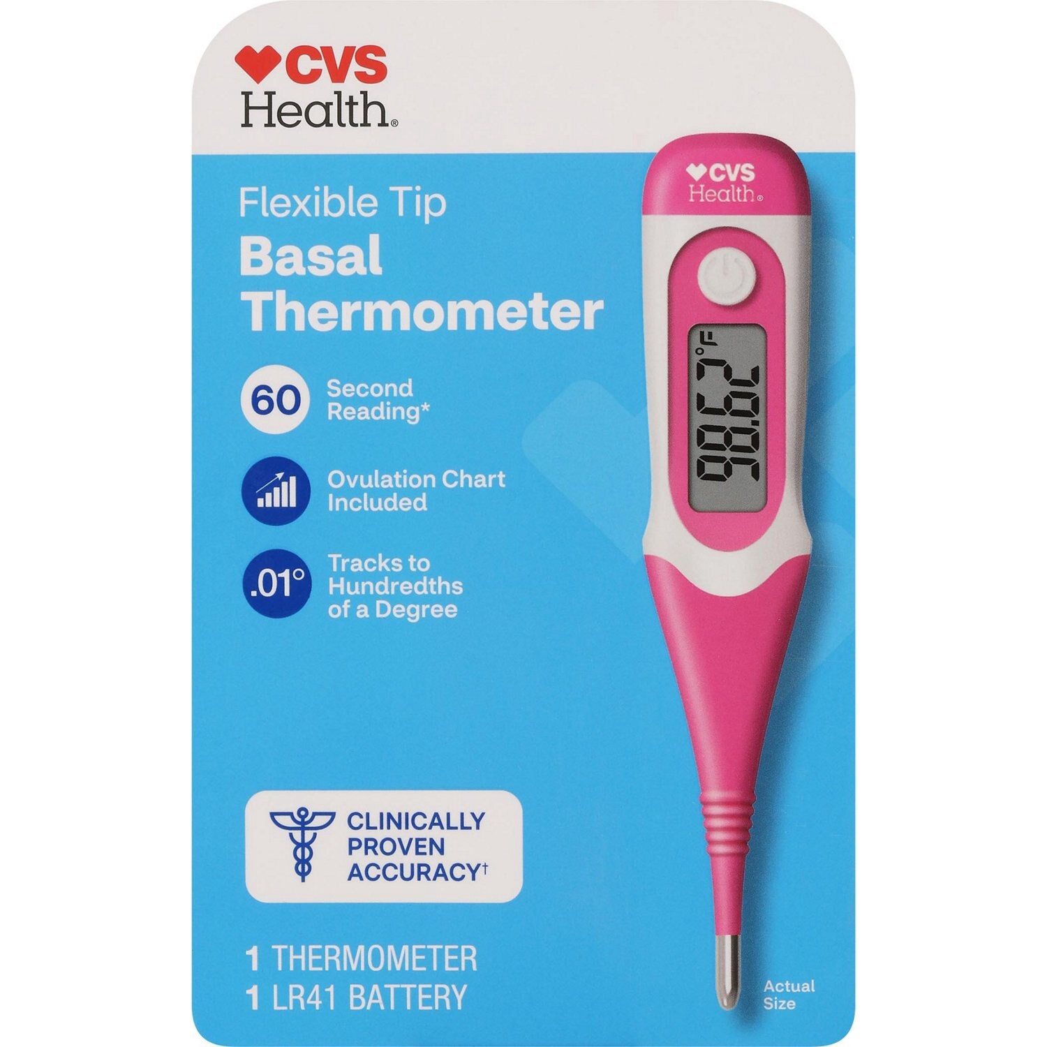 slide 1 of 3, Cvs Health Basal Digital Thermometer, 1 ct