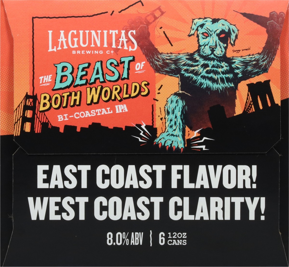 slide 7 of 10, Lagunitas Brewing Co Bi-Coastal IPA The Beast of Both Worlds Beer 6 - 12 oz Cans, 6 ct; 12 oz