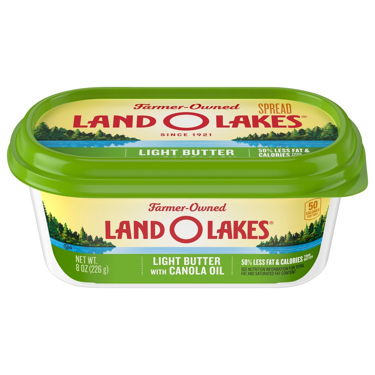 slide 1 of 9, Land O'Lakes Land O' Lakes Light Butter Spread W/Canola Oil, 8 oz