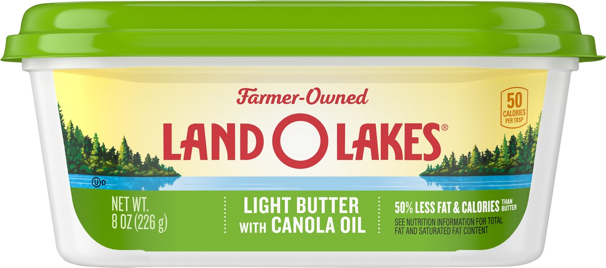 slide 6 of 9, Land O'Lakes Land O' Lakes Light Butter Spread W/Canola Oil, 8 oz