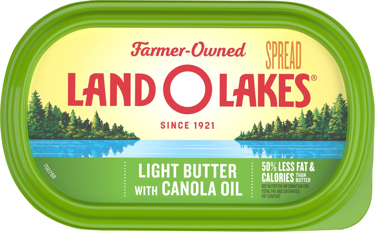 slide 9 of 9, Land O'Lakes Land O' Lakes Light Butter Spread W/Canola Oil, 8 oz
