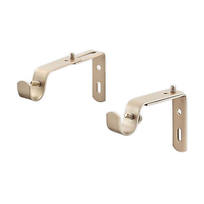 slide 1 of 1, Cambria Classic Steel Replacement Window Brackets - Warm Gold, 2 ct