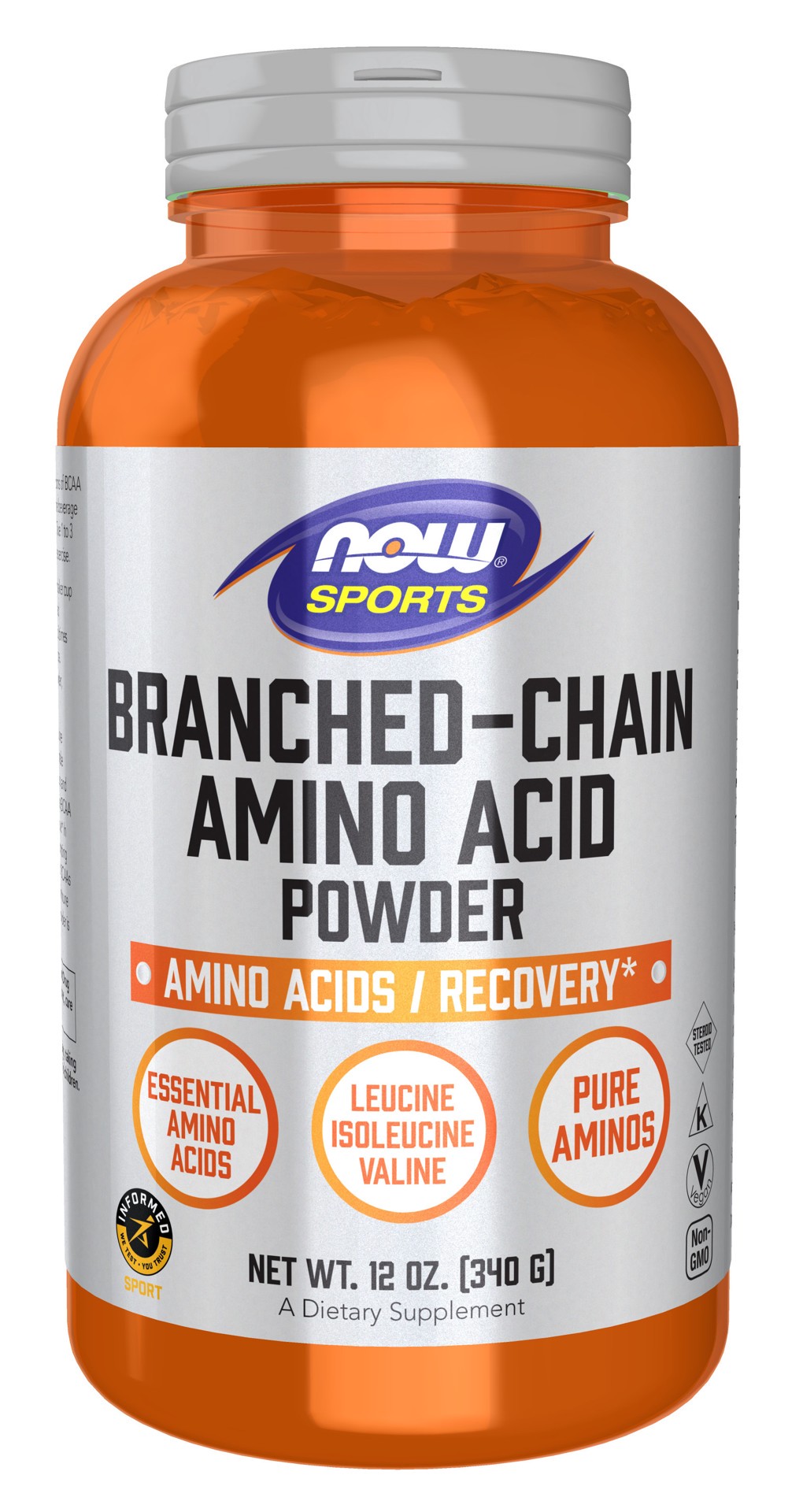slide 1 of 5, NOW Foods Branched-chain Amino Acid Powder, 1 ct