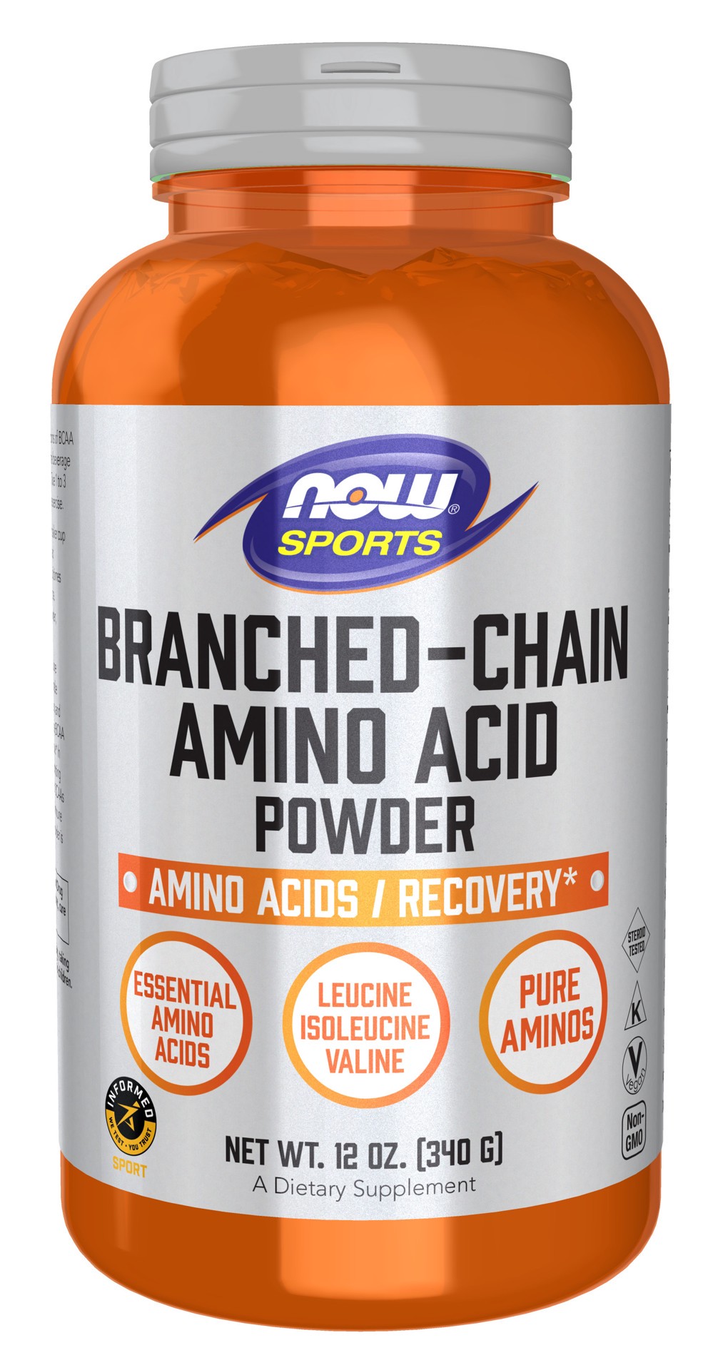 slide 1 of 5, NOW Sports Branched Chain Amino Acid Powder - 12 oz., 1 ct