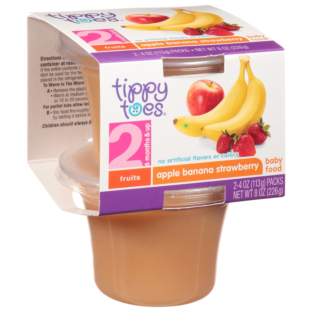slide 2 of 9, Tippy Toes Apple Banana Strawberry Baby Food Stage 2 2 ea, 2 ct