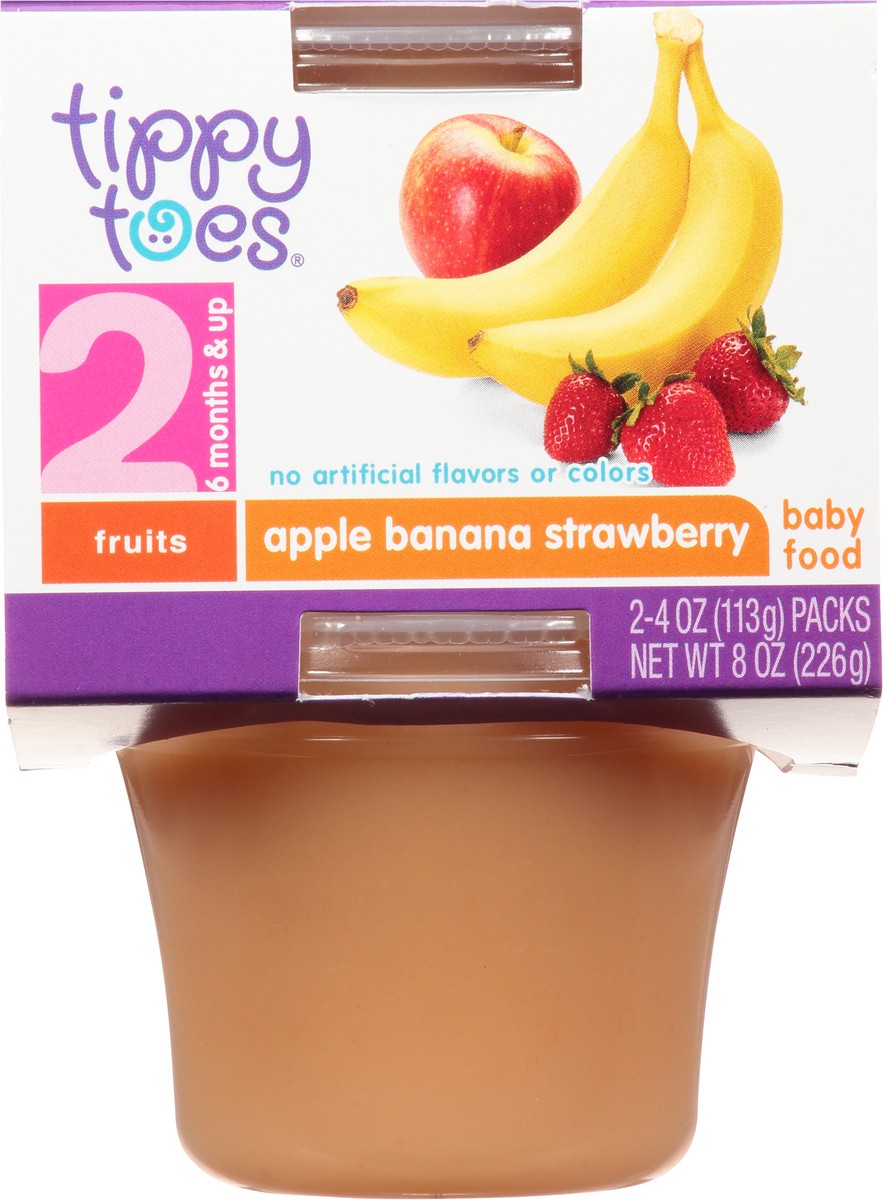 slide 8 of 9, Tippy Toes Apple Banana Strawberry Baby Food Stage 2 2 ea, 2 ct