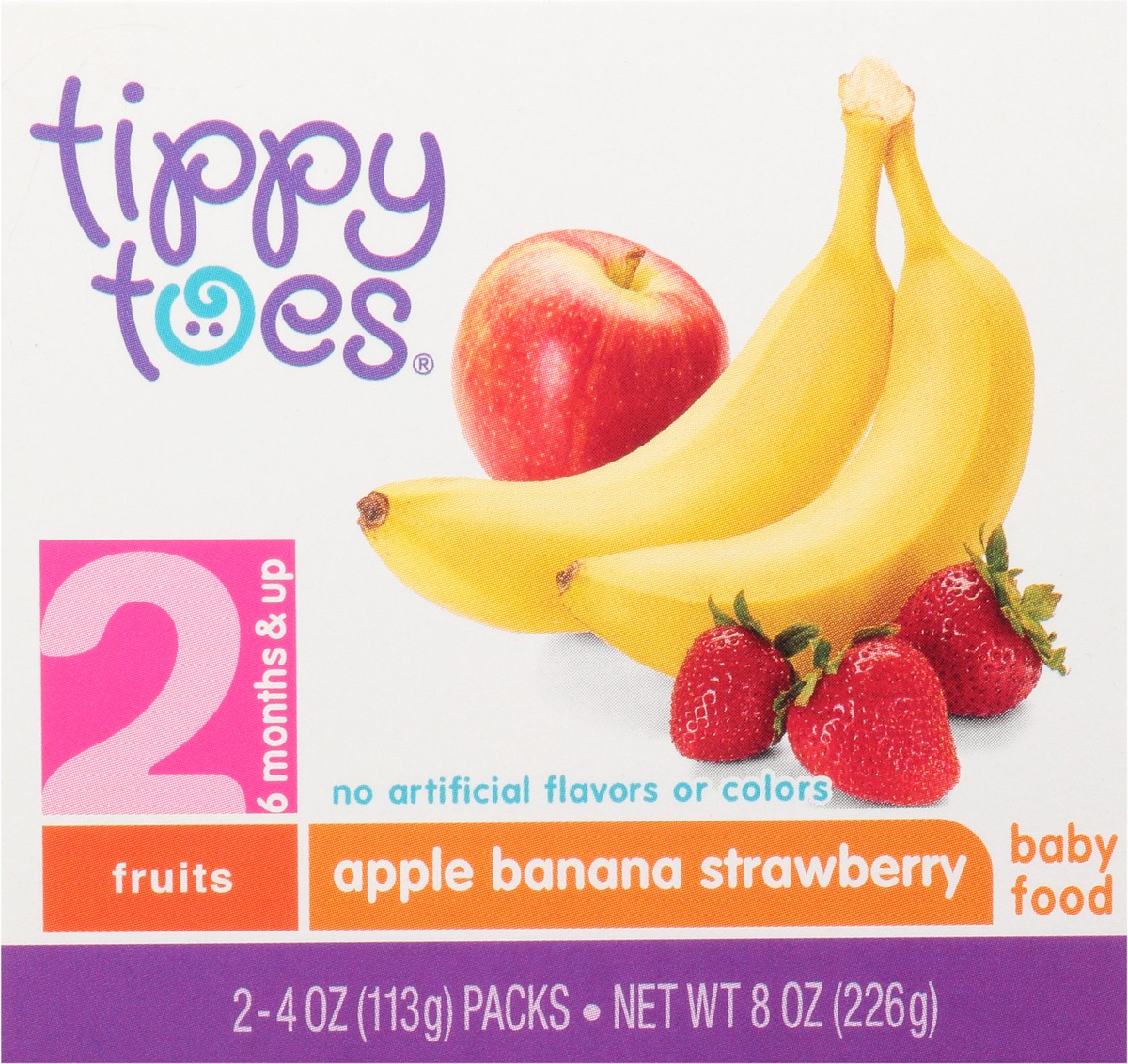 slide 7 of 9, Tippy Toes Apple Banana Strawberry Baby Food Stage 2 2 ea, 2 ct