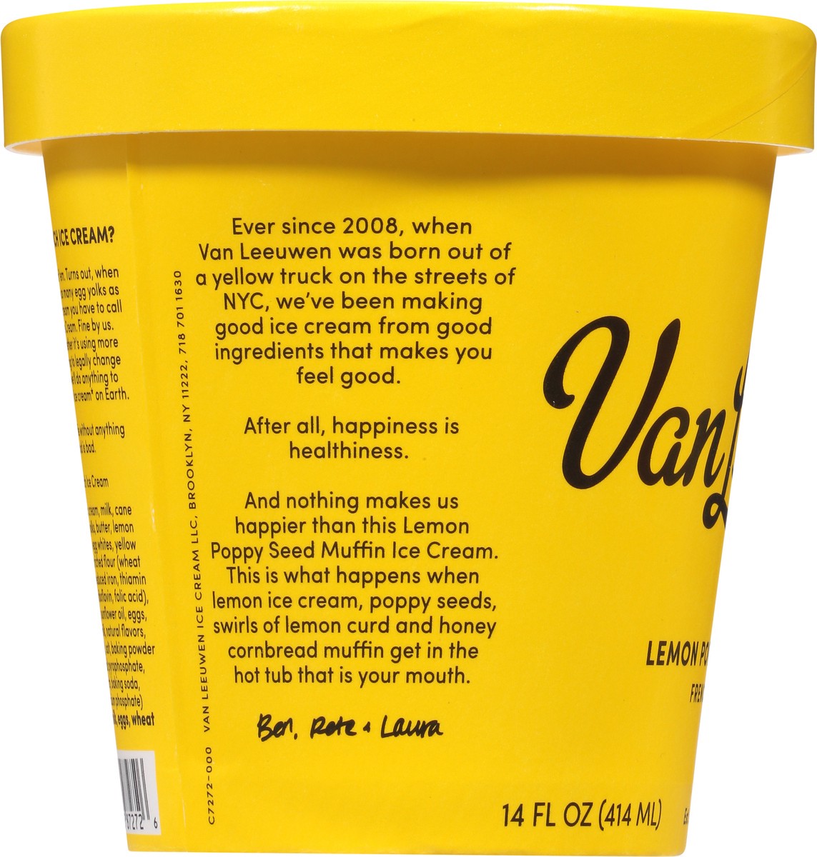 slide 12 of 14, Van Leeuwen Lemon Poppy Seed Muffin French Ice Cream 14 fl oz, 14 fl oz