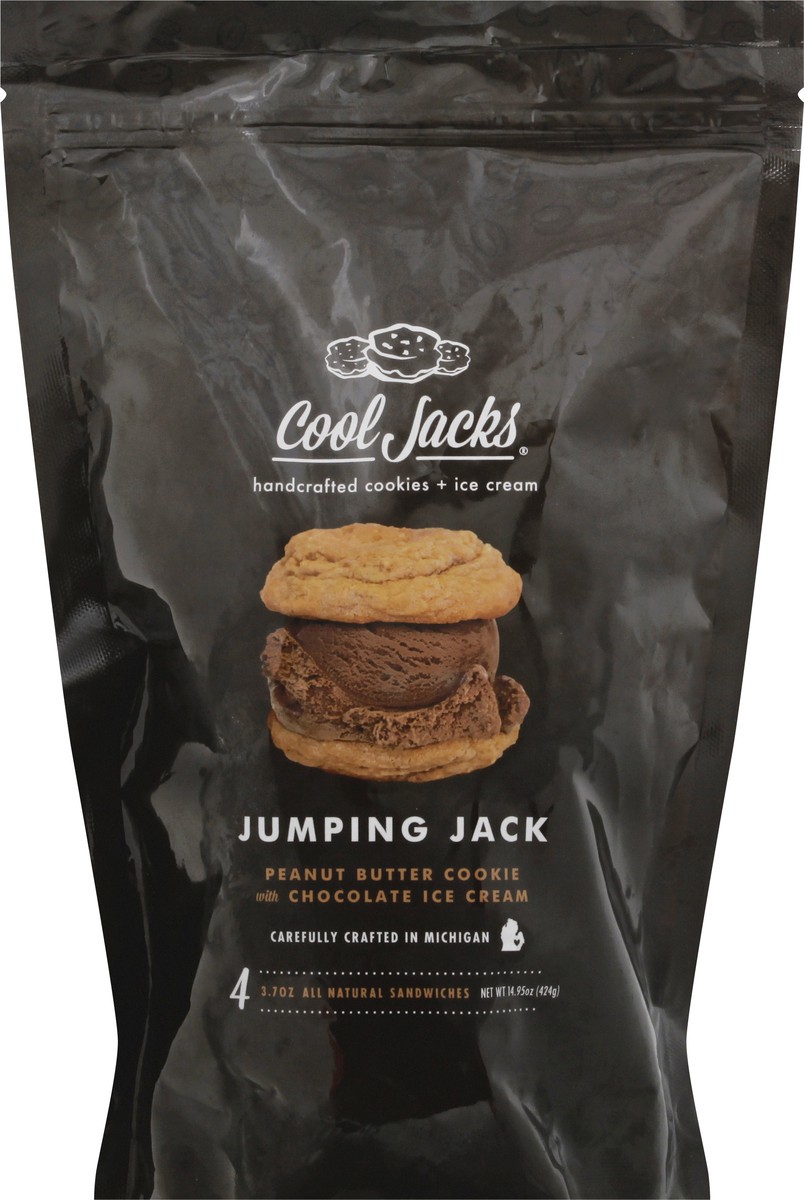 slide 5 of 13, Cool Jacks Jumping Jack Ice Cream Sandwiches 4 ea, 4 ct