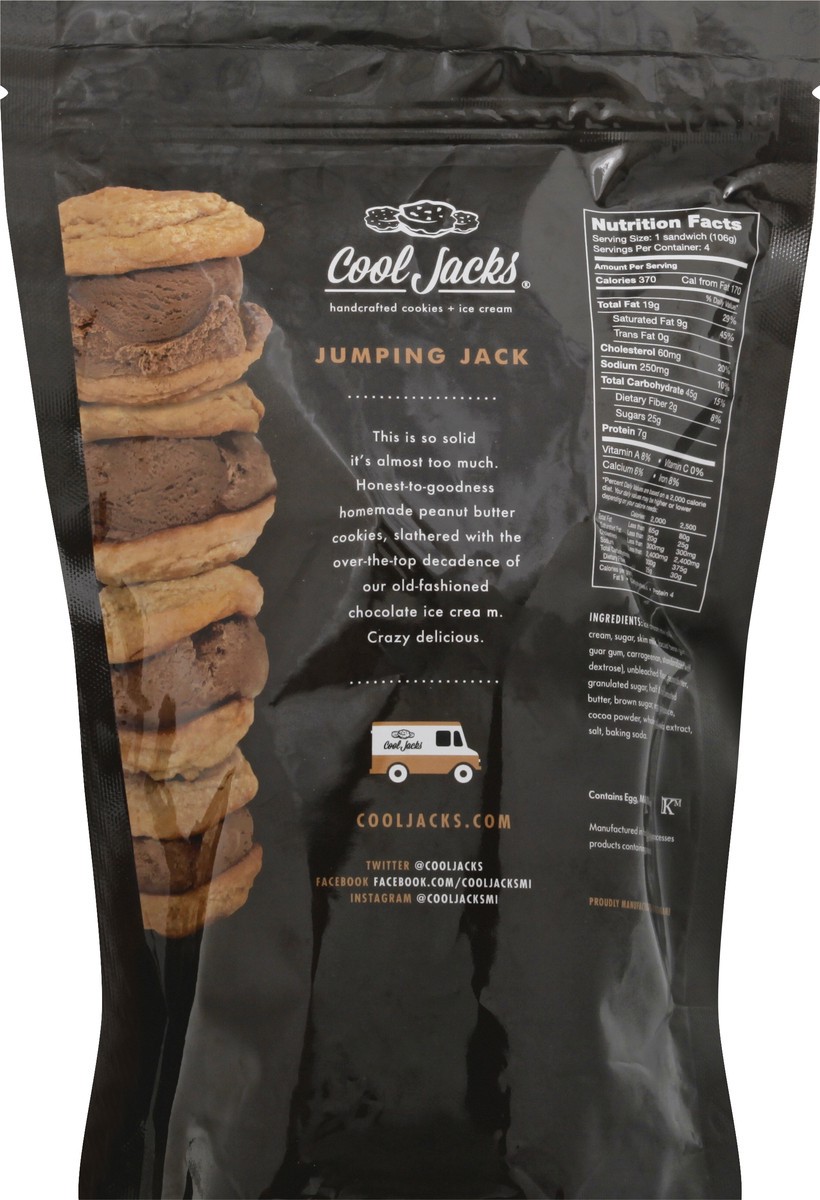 slide 2 of 13, Cool Jacks Jumping Jack Ice Cream Sandwiches 4 ea, 4 ct