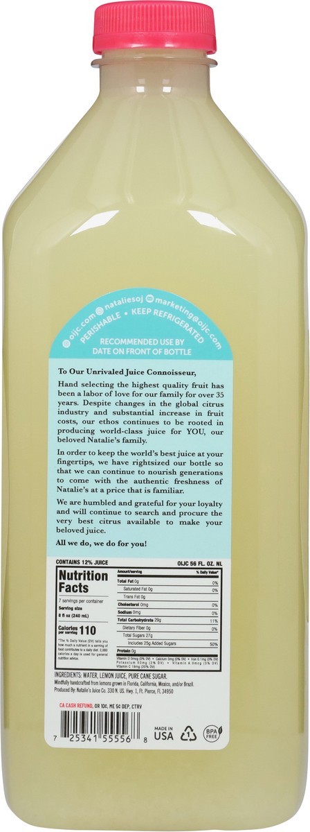 slide 5 of 14, Natalie's Natural Lemonade - 56 fl oz, 56 fl oz