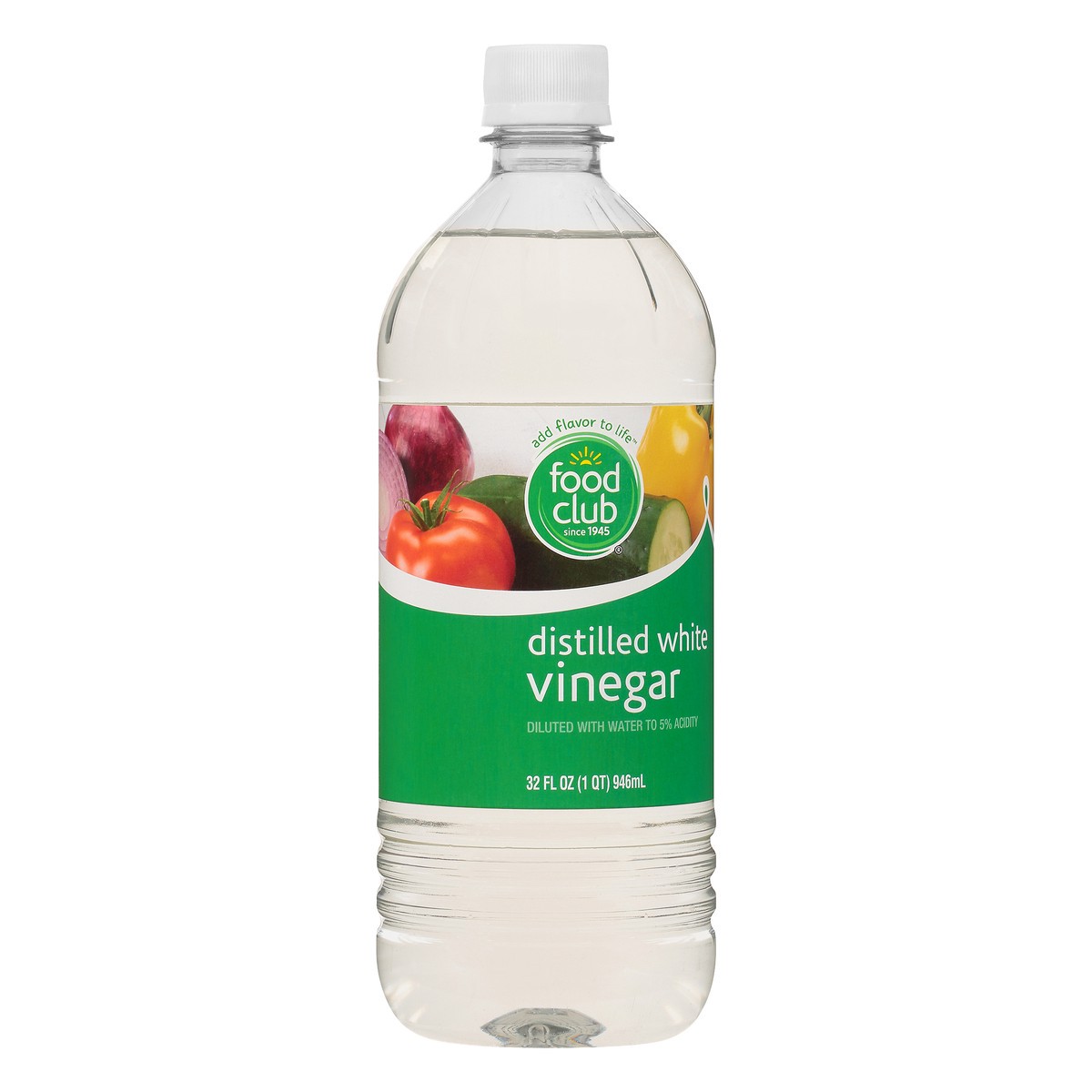 slide 2 of 8, Food Club Distilled White Vinegar, 32 fl oz