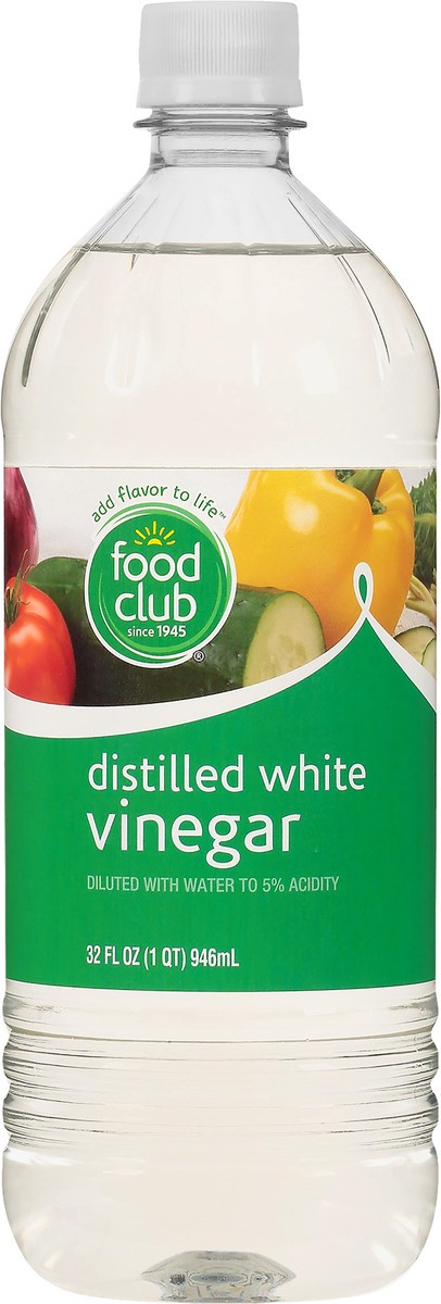 slide 6 of 8, Food Club Distilled White Vinegar, 32 fl oz