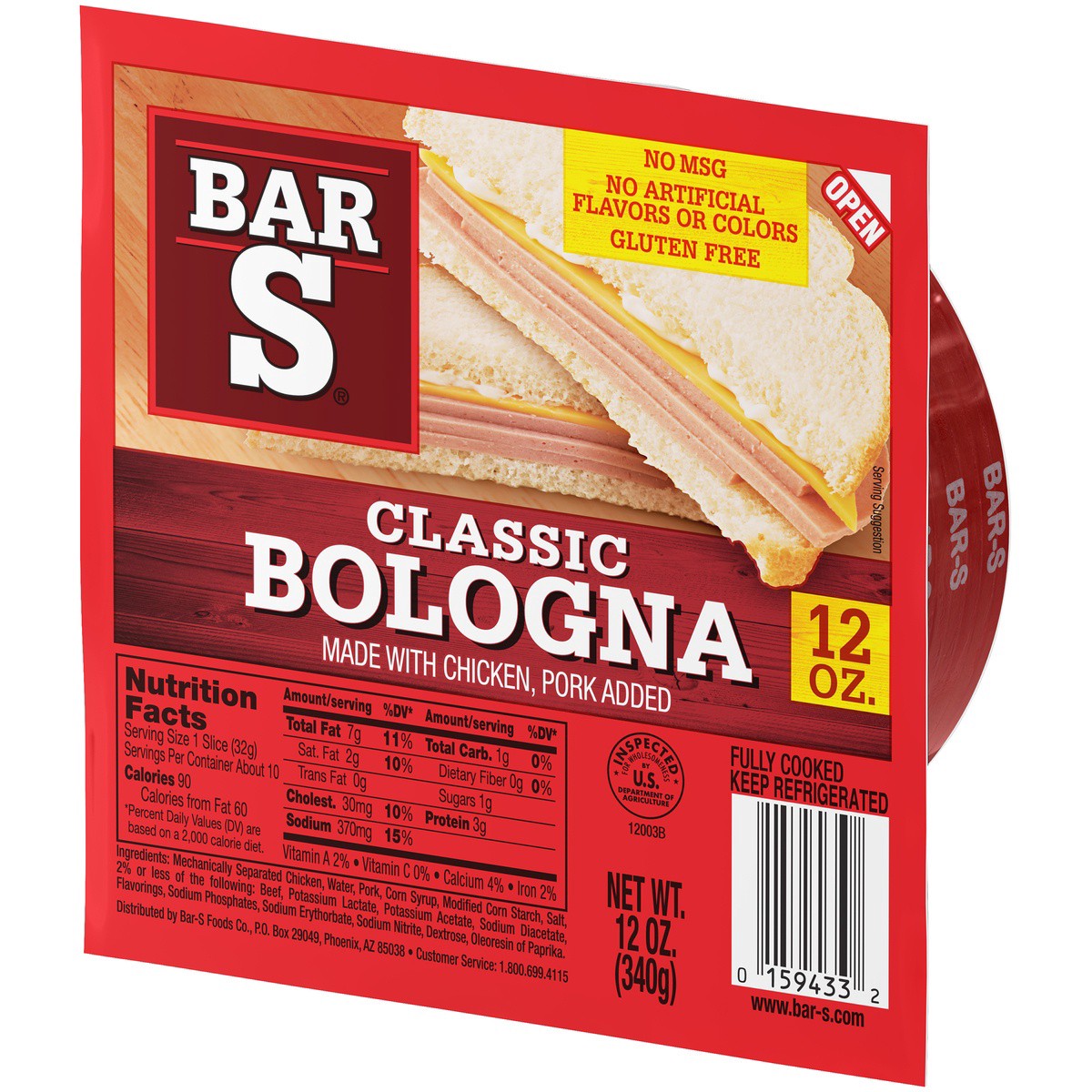 slide 7 of 9, Bar-S Classic Bologna 12 oz. Pack, 12 oz