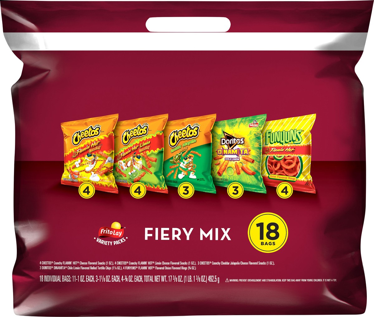 slide 6 of 6, Frito-Lay Snacks Fiery Mix 17.375 Oz 18 Count, 18 ct