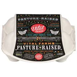 Vital Farms Large Brown Pasture-Raised Eggs - 6 ct