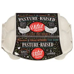 Vital Farms Large Brown Pasture-Raised Eggs - 6 ct