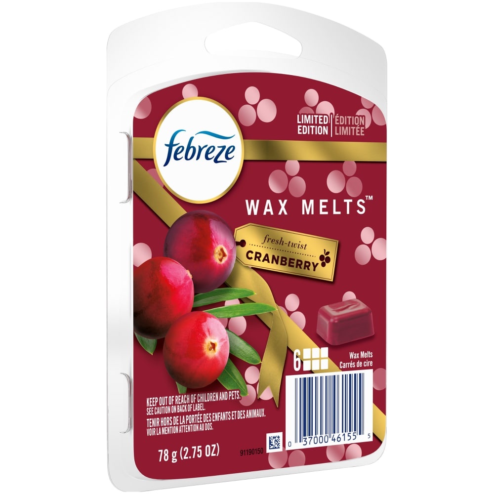 slide 1 of 1, Febreze Fresh-Twist Cranberry Wax Melts, 6 ct
