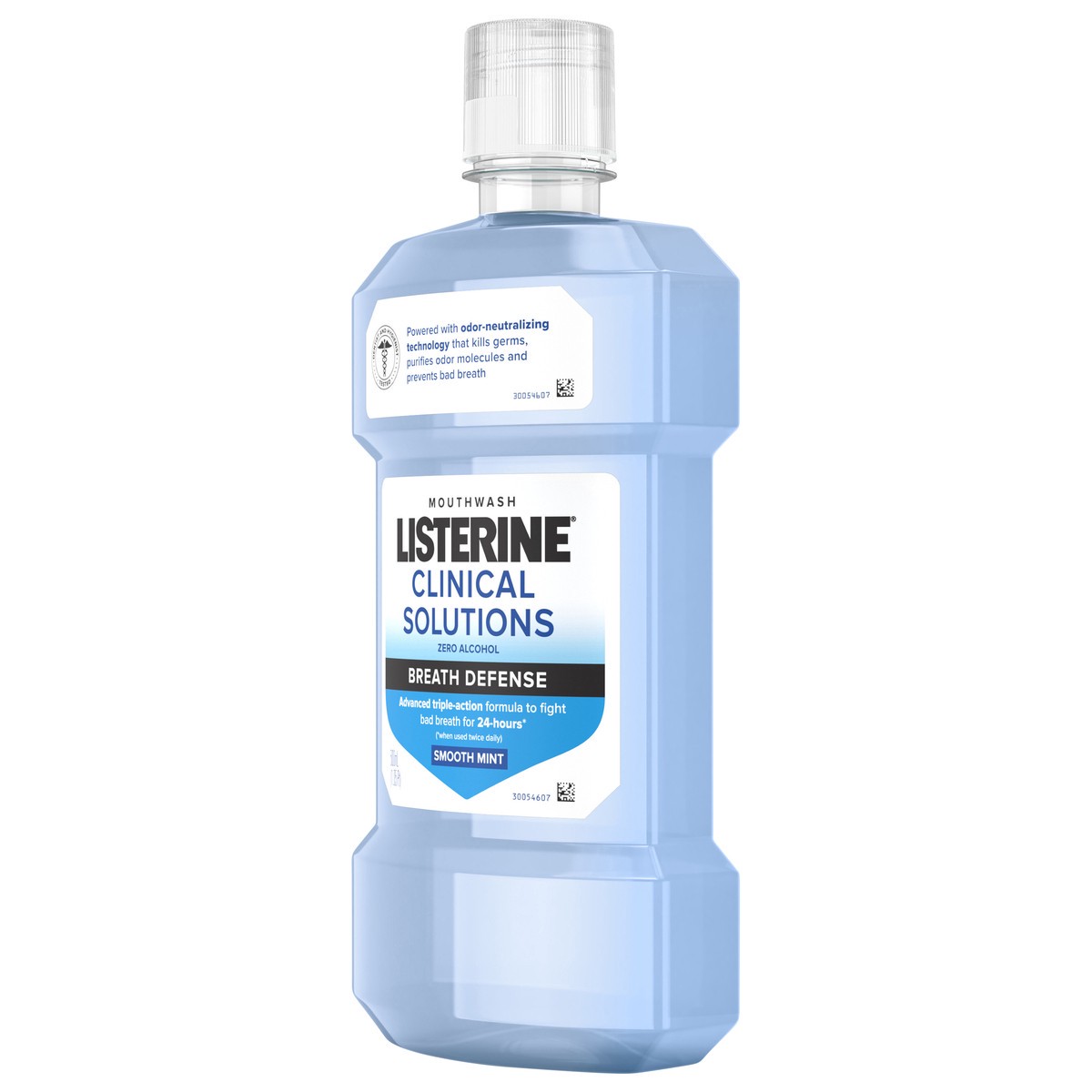 slide 4 of 12, Listerine Clinical Solutions Breath Defense Zero Alcohol Mouthwash, Smooth Mint, 500 mL, 500 mL