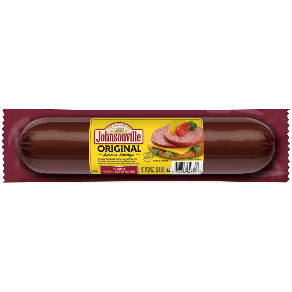 slide 1 of 2, Johnsonville Original Summer Sausage, 20 oz, 20 oz