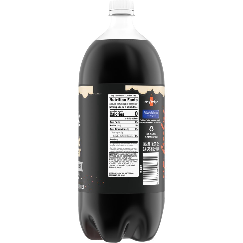 slide 2 of 4, Big K Caffeine Free Zero Sugar Root Beer Soda - 2 liter, 2 liter