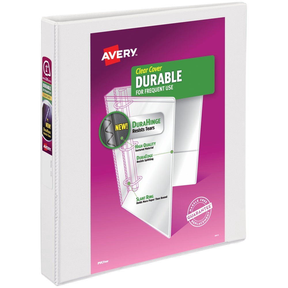 slide 2 of 2, Avery Durable EZ-Turn Ring Binder, 1 in