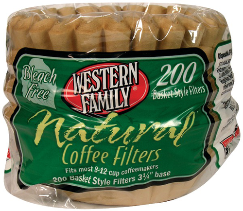 slide 1 of 1, Western Family Nat Basket Coffee Filter, 200 ct