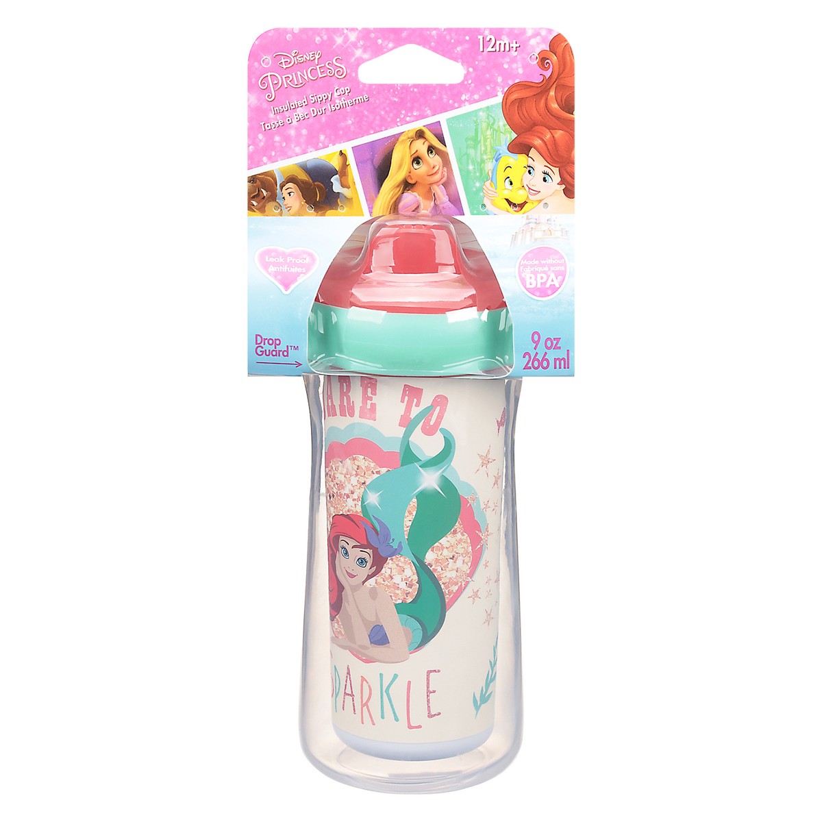 slide 1 of 1, Tomy 12m+ 9 Ounce Disney Princess Insulated Sippy Cup 1 ea, 1 ct