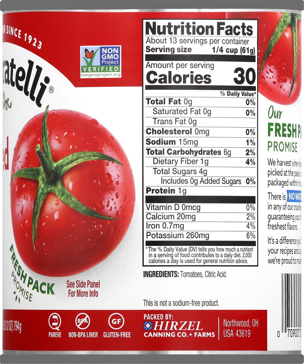 slide 8 of 9, Dei Fratelli No Salt Added Crushed Tomatoes, 28 oz