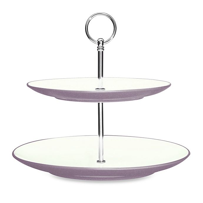 slide 1 of 1, Noritake Colorwave 2-Tier Hostess Tray - Plum, 1 ct