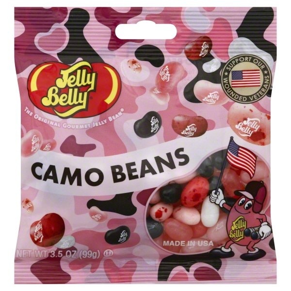 slide 1 of 1, Jelly Belly Beananza Camo Beans Pink, 3.5 oz