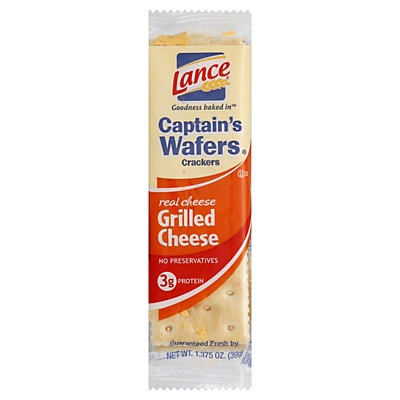 slide 1 of 1, Lance Crackers Captain Wafers Grilled Cheese Single, 1.38 oz