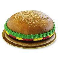 slide 1 of 1, White Cake Hamburger 8 In 2Lyr, 8 in