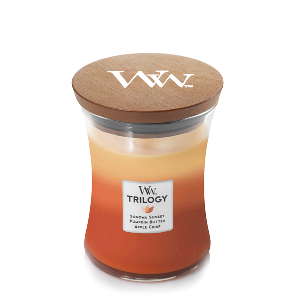 slide 1 of 1, Woodwick Candle Medium Jar Trilogy Autumn Comforts, 10.5 oz