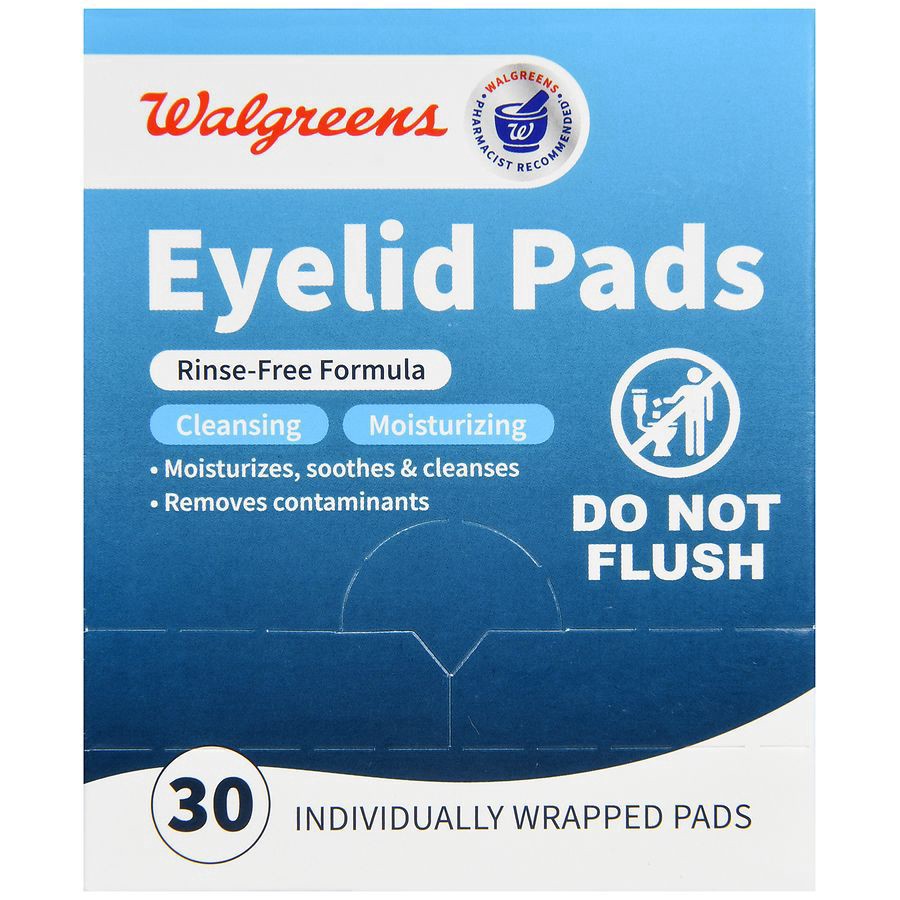 slide 5 of 5, Walgreens Eyelid Pads, Rinse-Free Formula, 30 ct