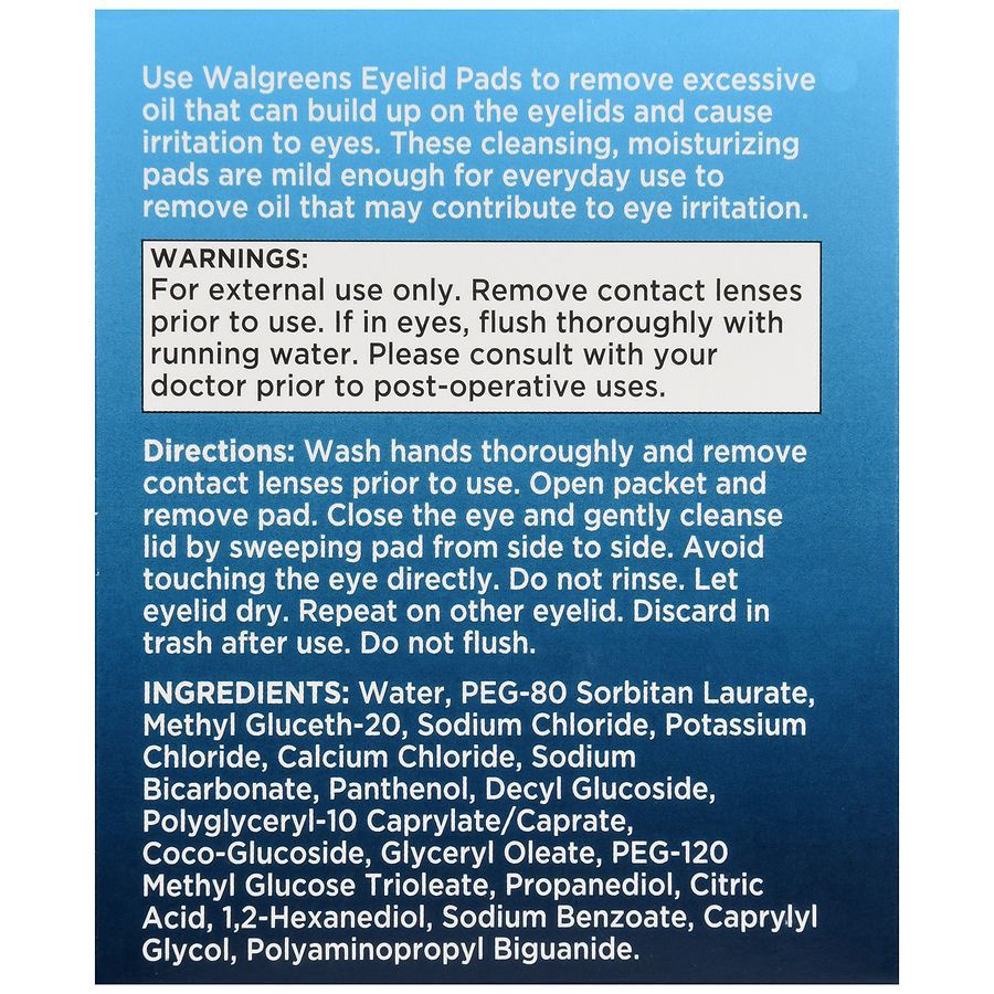 slide 4 of 5, Walgreens Eyelid Pads, Rinse-Free Formula, 30 ct