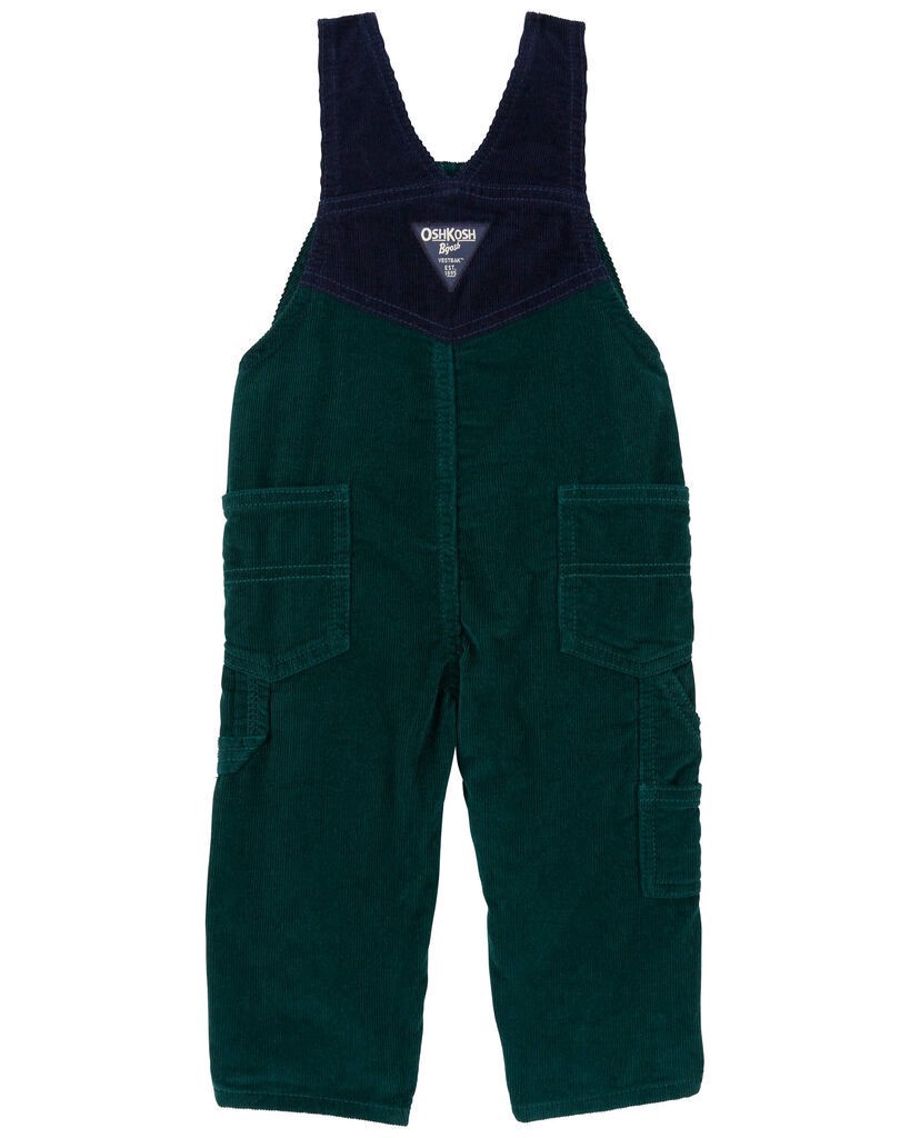 slide 2 of 3, Oshkosh Baby Soft Corduroy Overalls Green/Navy 9M, 1 ct