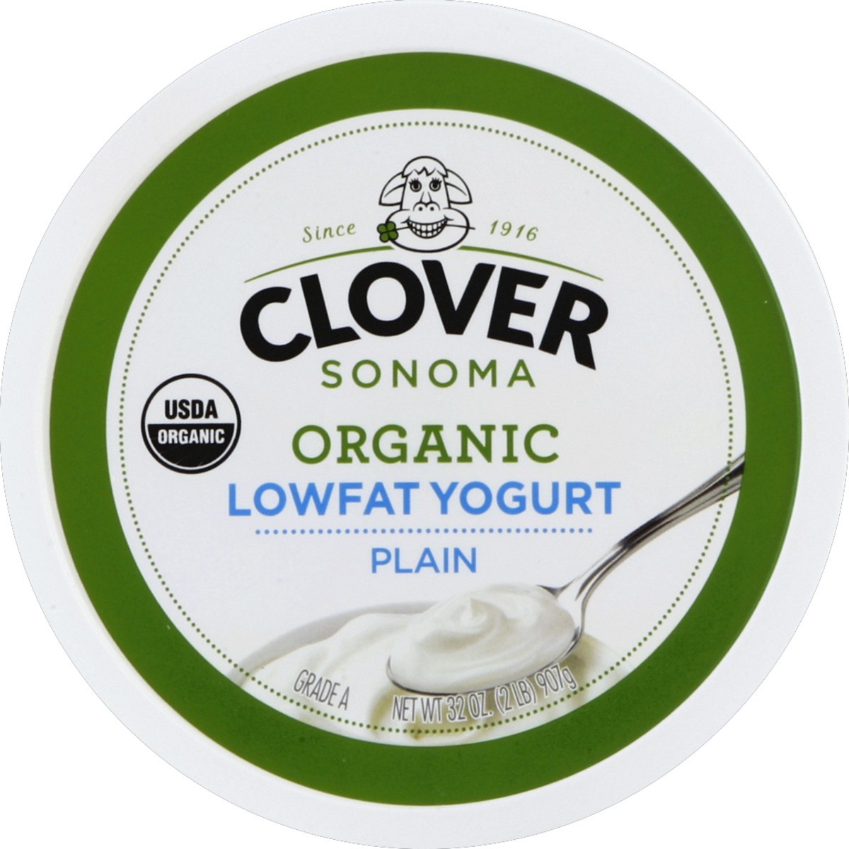 slide 3 of 3, Clover Yogurt 32 oz, 32 oz