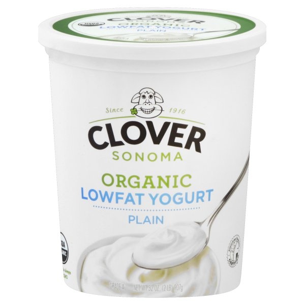 Clover Organic Low Fat Plain Yogurt 32 oz | Shipt