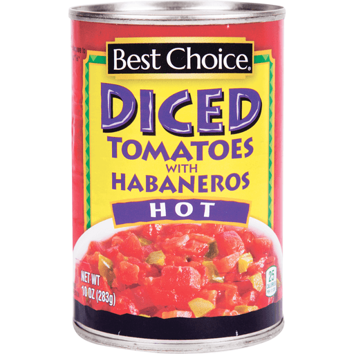 slide 1 of 1, Best Choice Diced Tomatoes with Habaneros - Hot, 10 oz