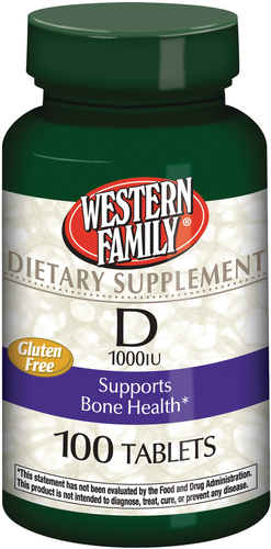 slide 1 of 1, Western Family Vitamin D 1000Iu, 1 ct