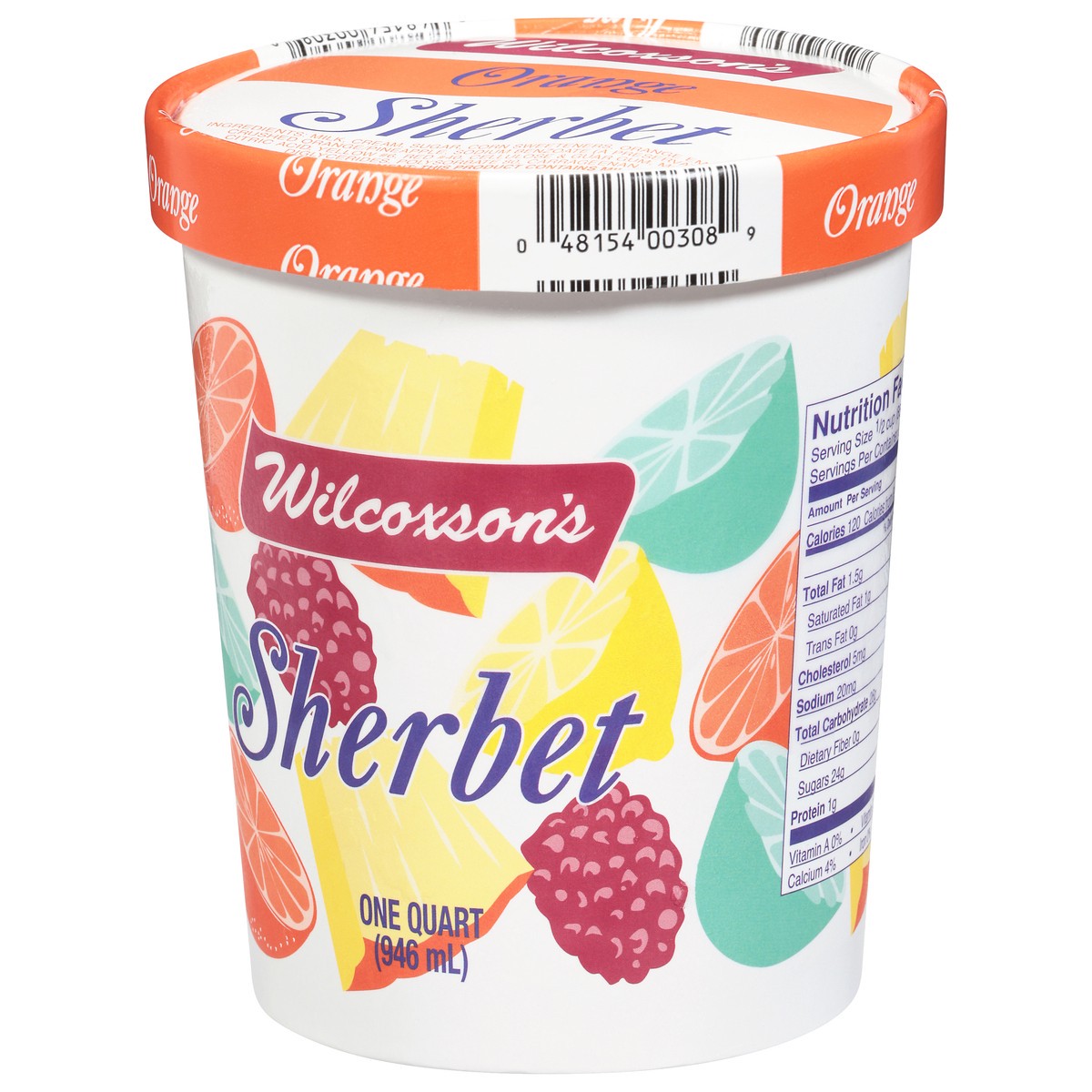 slide 10 of 14, Wilcoxson's Orange Sherbet 1 qt, 1 qt