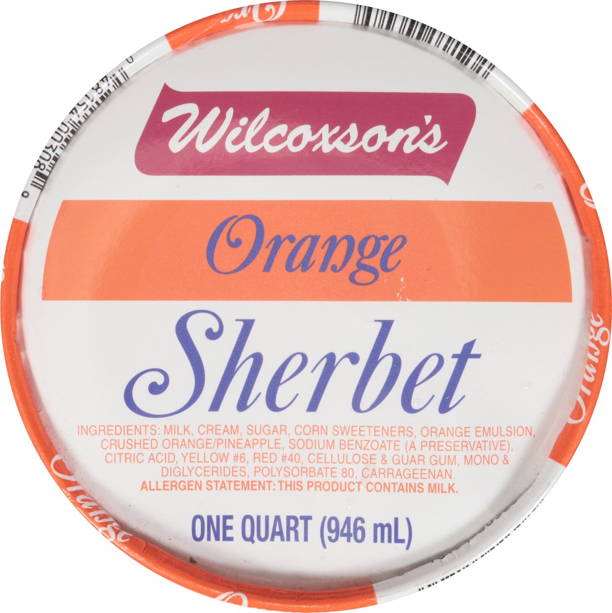 slide 13 of 14, Wilcoxson's Orange Sherbet 1 qt, 1 qt