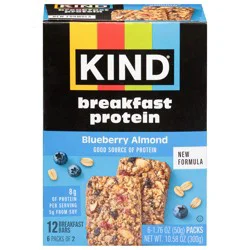 Kind Blueberry Almond Protein Breakfast Bars - 6 - 1.76 oz