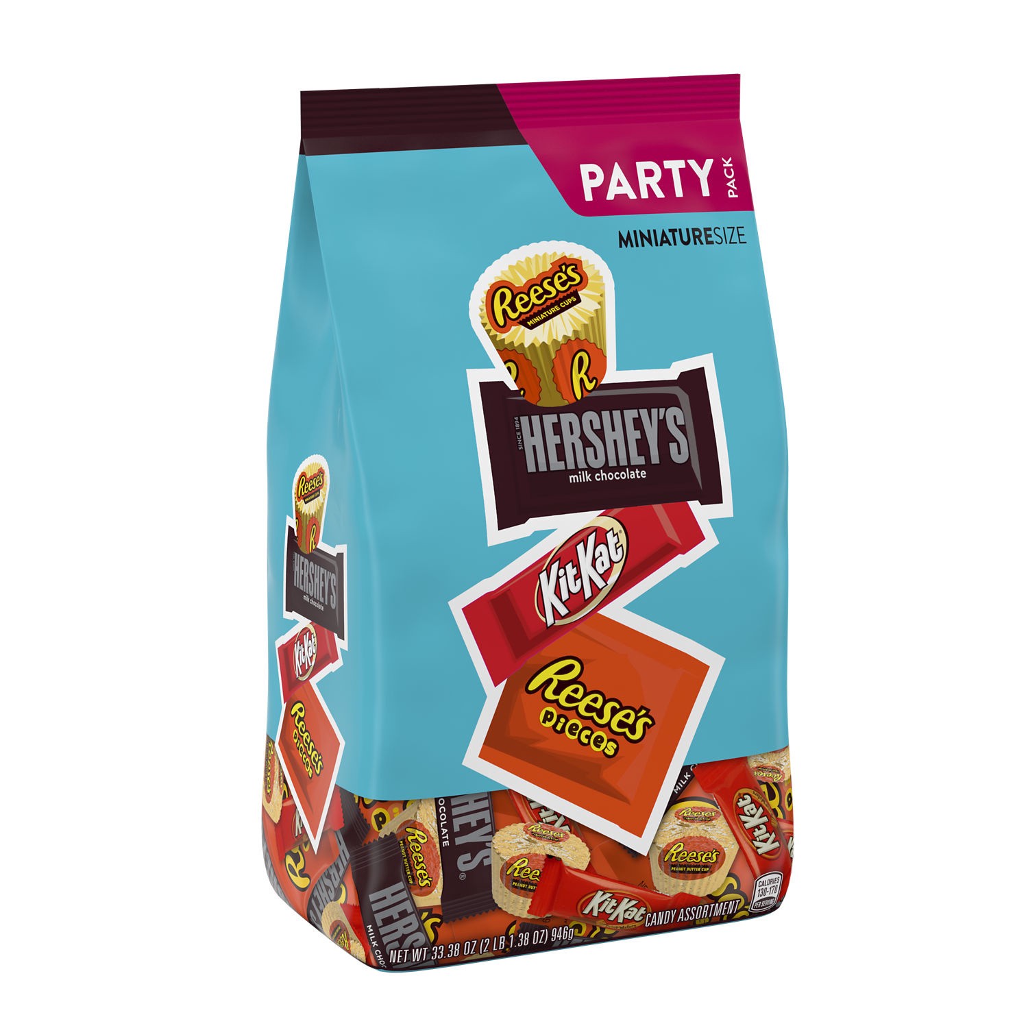 slide 1 of 1, Hershey's Candy Assortment, Miniature Size, Party Pack, 1 ct / 33.38 oz