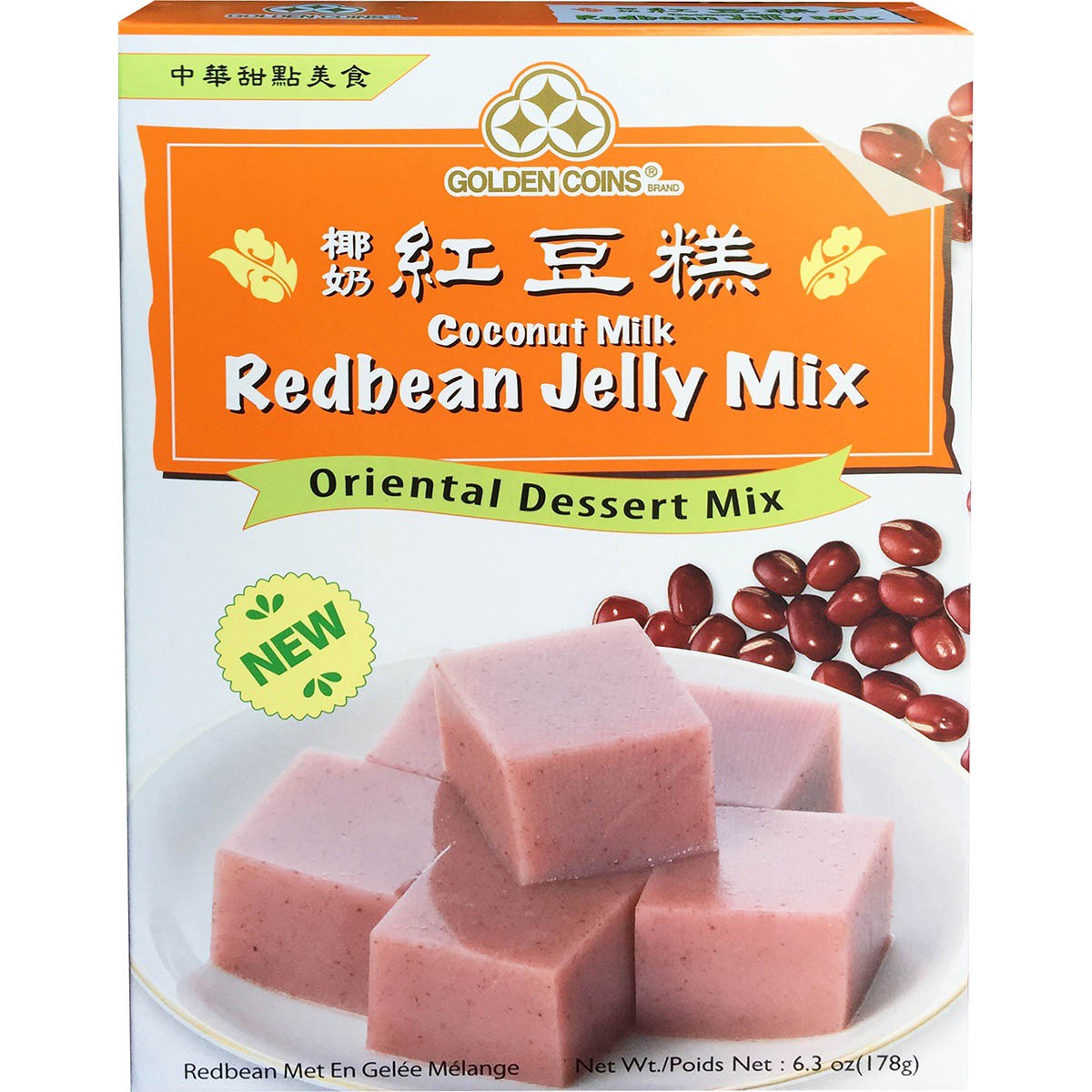 slide 1 of 1, Golden Coin Coconut Milk Redbean Jelly Mix, 6.3 oz